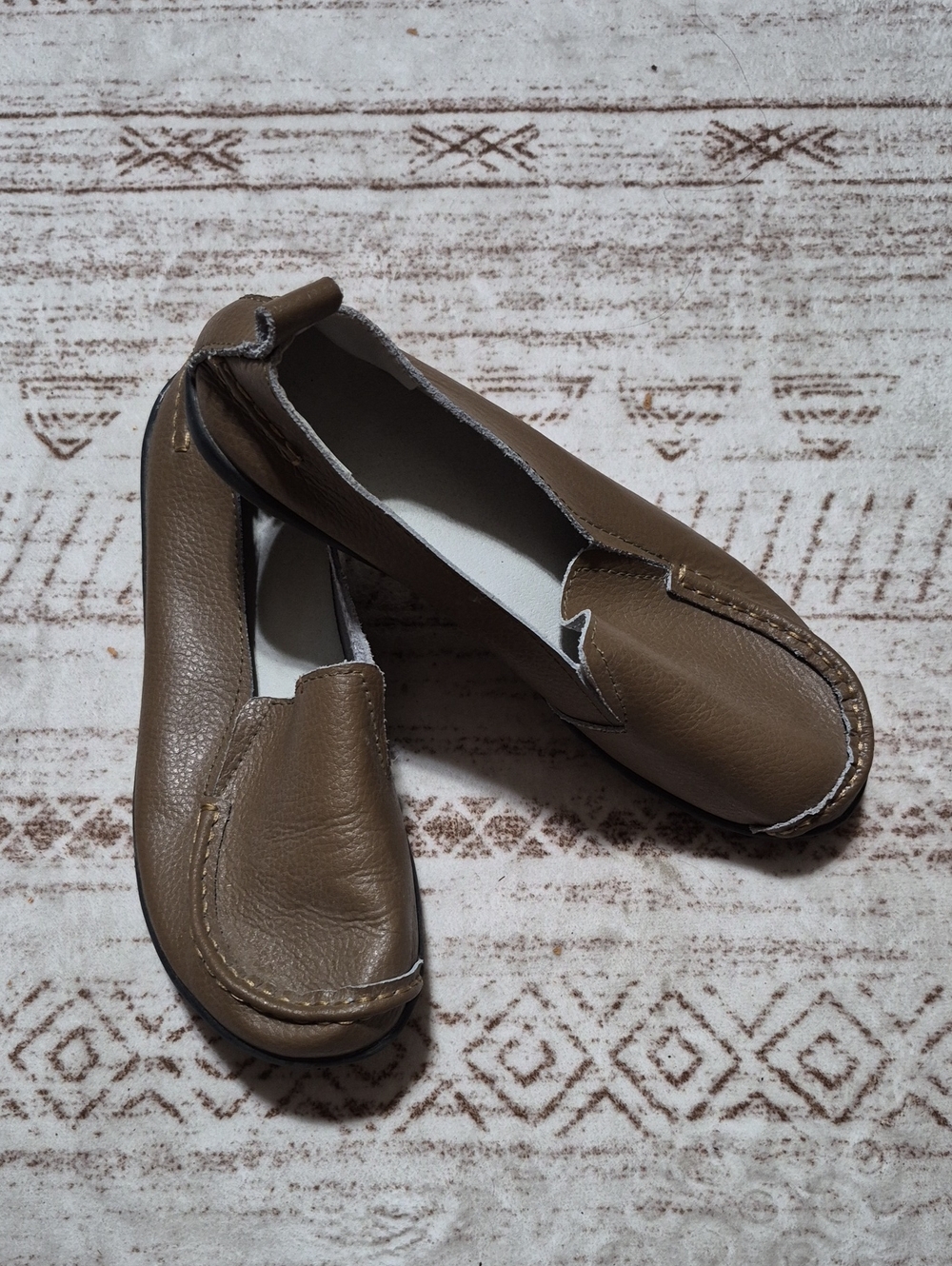 Source Unknown Taupe Slip-On Women's Loafers